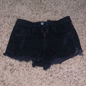 Mossimo Supply Co. Black High-rise Denim Short Shorts